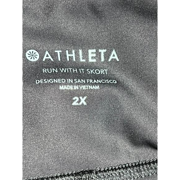 Athleta Run With It 14” Skort Skirt Womens Size 2X Black Pull On Stretch NEW - Picture 3 of 8